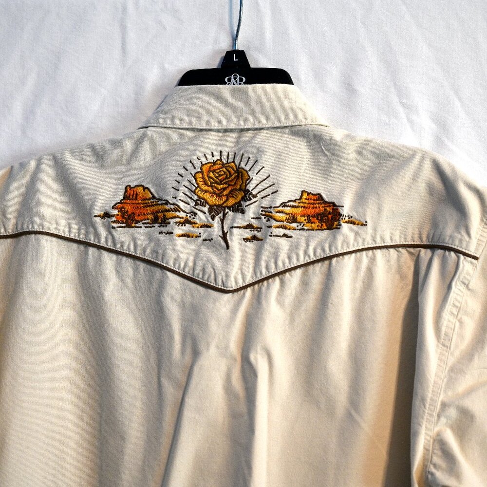 Howler Brothers ACL yellow rose short sleeve crosscut shirt L - Picture 6 of 6